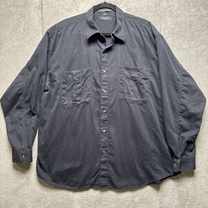 Christian Dior Monsieur Shirt Mens XL Black Long Sleeve Button Up Pocket